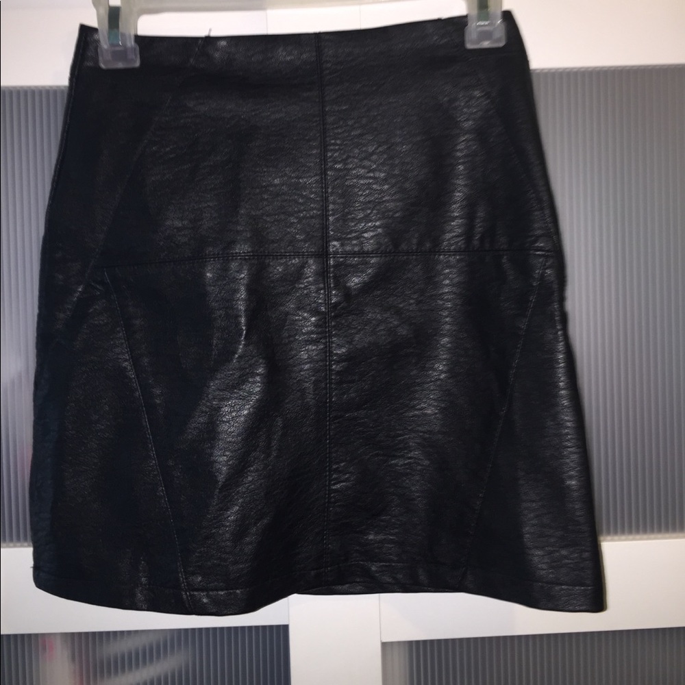 Black Leather Mini Skirt